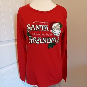 Red  Christmas shirt sz M 8-10